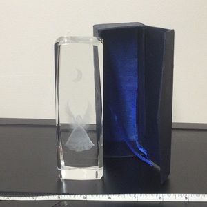 New 3D Laser Angle With Moon And Starts Paper Weight